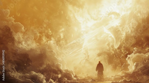 divine creation god forming man from earths dust biblical genesis illustration