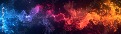 Neon Smoke Background for American Football 