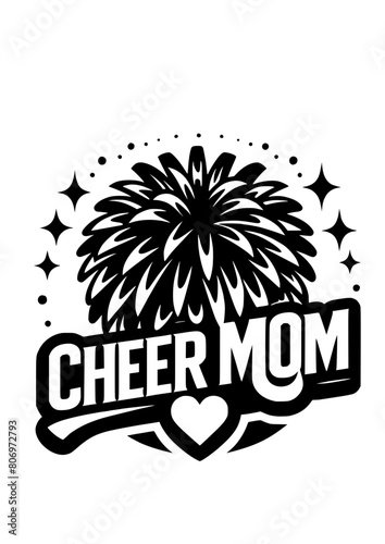 Pom Pom SVG PNG, Cheer Mom Svg, Cheerleader Svg, Team Spirit Svg, Cheer Shirt Svg, Cheer Life Svg, Mom Life Svg, Cheerleader Mom Svg , Cheerleader Pom Pom Silhouette