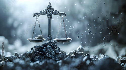Balanced Scales of Justice Symbolizing the Legal System and Judicial Processes