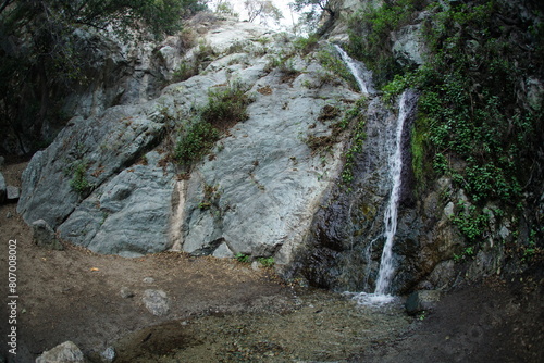 Monrovia Canyon Waterfalls in the San Gabriel Mountains, California.