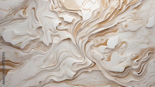 Background of white marble. Stone ceramic wallpaper with an artistic design. Artificial Intelligence