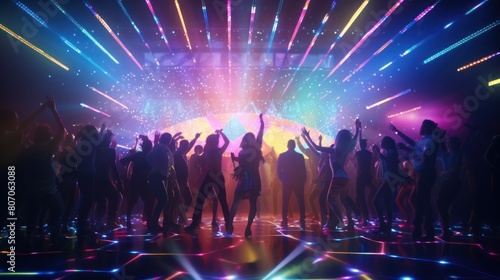 A captivating disco party loop background 