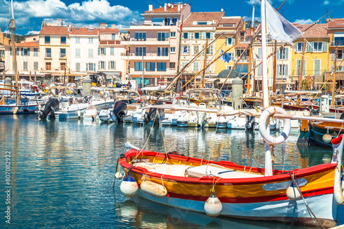 Town of Sanary sur Mer colorful waterfront view