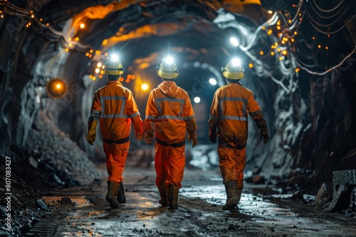 miners underground in the mine working people