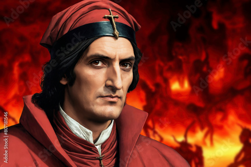Dante Alighieri, the father of the Italian language famous for - The Divine Comedy considered one of the greatest masterpieces of world literature