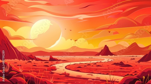 red desert style background
