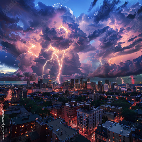 Montreal canada fake thunderstorm (AI interpretation)