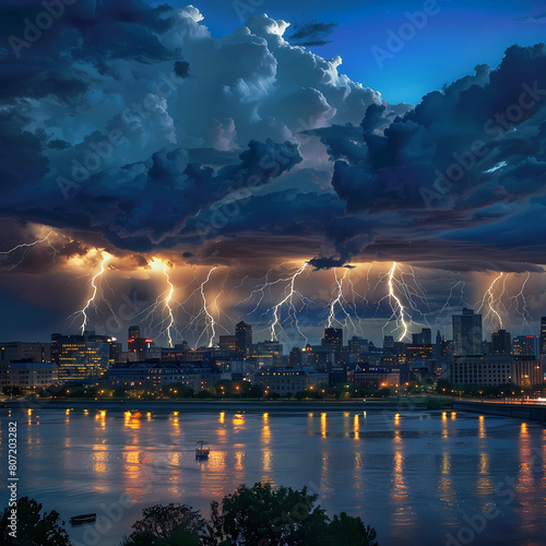 Montreal canada fake thunderstorm (AI interpretation)