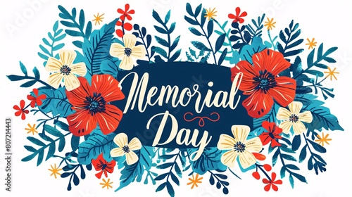 Memorial day text poster
