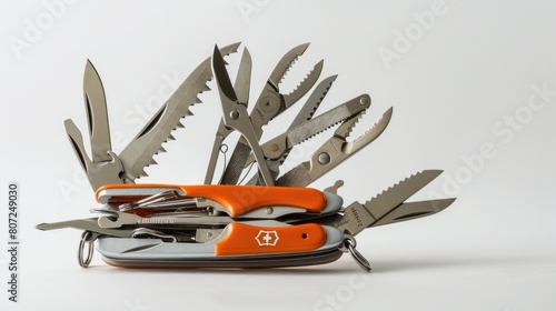 Multi-Purpose Tools for Versatility and Functionality. Sharp Contraption with Pocket Knife, Swiss