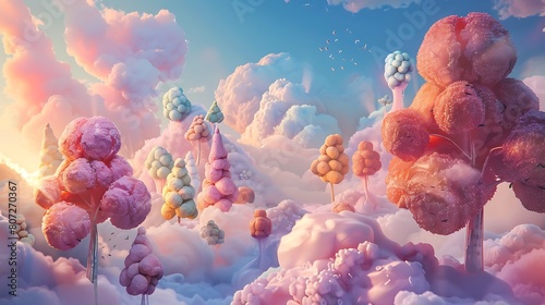 "Candyland Dreams: A Whimsical Landscape of Sweet Delights in Vibrant Colors. Perfect for Your Sweet Tooth and Imagination!"