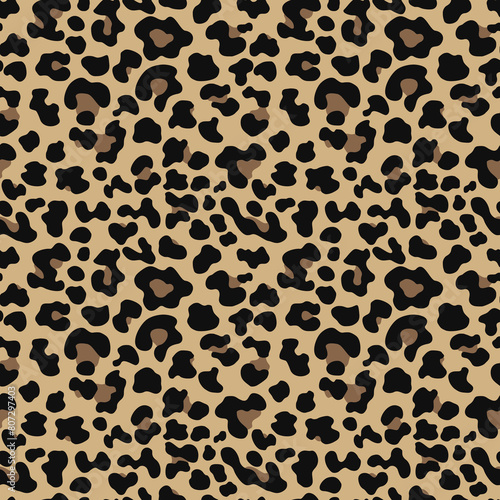  Leopard texture vector background, cat skin, stylish modern pattern