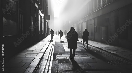 Moody black and white street photography