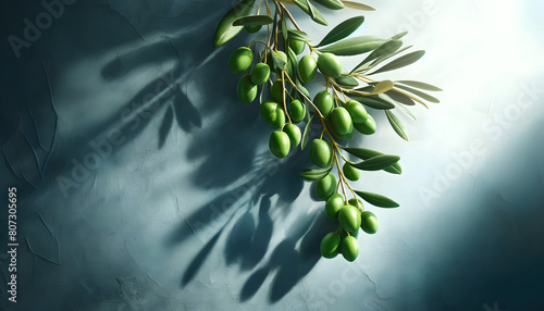Éclat et fraîcheur des olives vertes sur un olivier en plein soleil