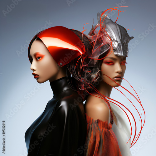fusion of fashion and technology - crazy female fashion models