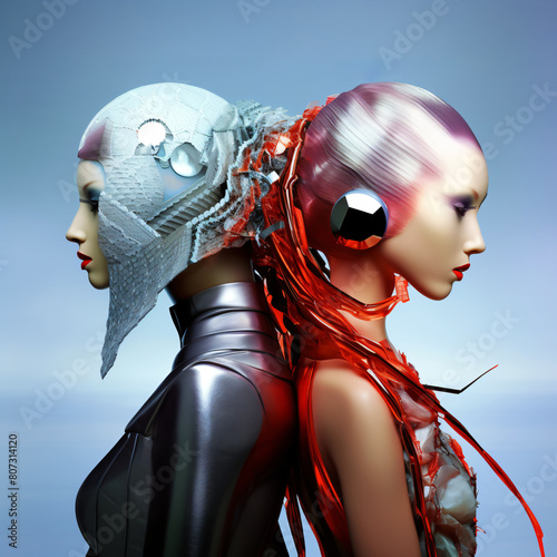 fusion of fashion and technology - crazy female fashion models