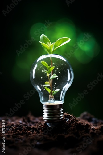 Sustainable energy and growth concept