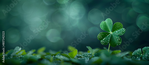A four-leaf clover symbolizing faith, hope, love, and luck, often used as a good luck charm and associated with Irish culture and St. Patrick's Day.