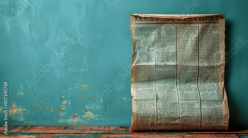 Stack of Newspapers on Wooden Floor