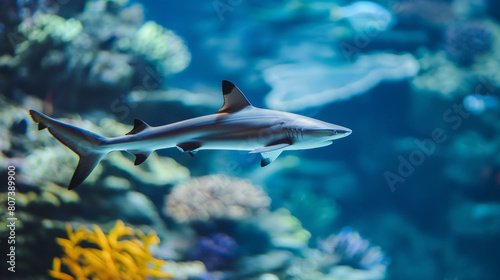 Tubarão em um aquário - wallpaper HD 
