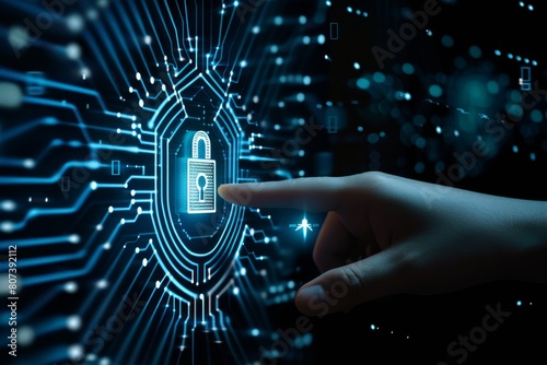 Locked access to secure environments is managed by stealth encryption technologies, using virtual locks and data visualizations for virus protection and risk management.