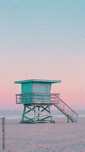 tower, beach, sky, sea, lifeguard, water, sunset, lighthouse, ocean, guard, coast, watch, nature, safety, travel, summer, clouds, architecture, old, building