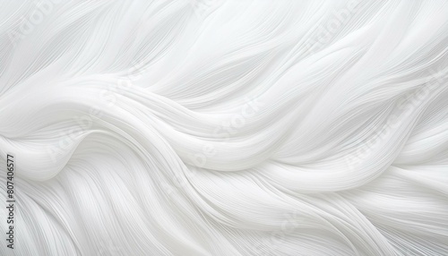 A soft, snowy white fur texture, close-up showing the individual fur fibers