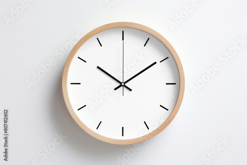 Wall clock png mockup, transparent design