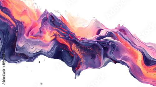 Purple paint splash isolated on a transparent background, PNG, Ai