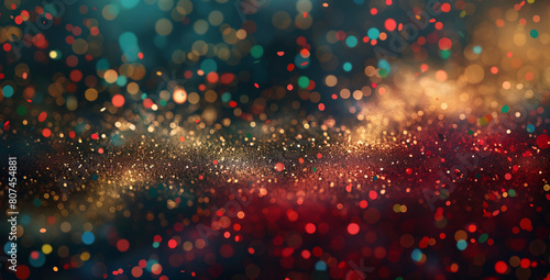 Background of red gold and dust, in the style of dark cherry and turquoise, confetti-like dots