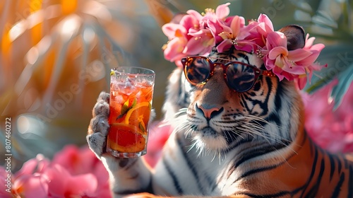 tiger and flower