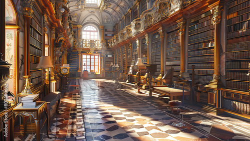 Eyecatching Historical library of Strahov Monastery in Prague, Philosophical Hall