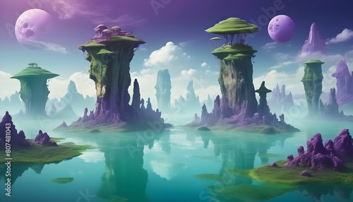 A surreal dreamscape with floating islands and sur upscaled 19