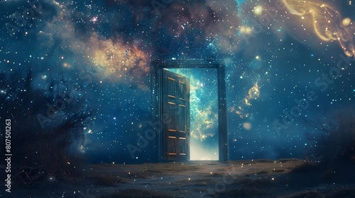 Doorway to a Starry Universe A Double Exposure of Mystery and Space