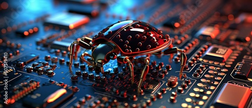 Debugging and troubleshooting with a ladybug on intricate computer circuits