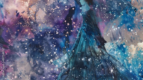 cosmic catwalk in the rain painting - cosmic catwalk in the rain by person >