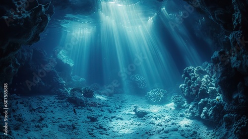 deep ocean captured in a captivating underwater scene