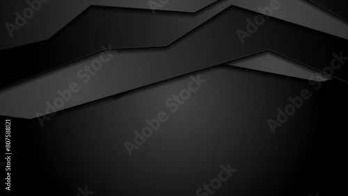 Black curved abstract corporate background