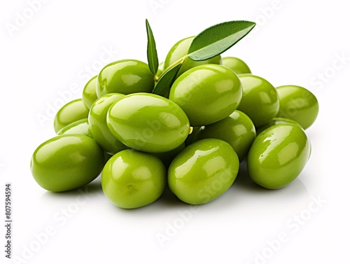 a pile of green olives