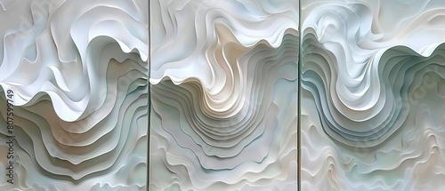 Abstract Water Waves Artwork