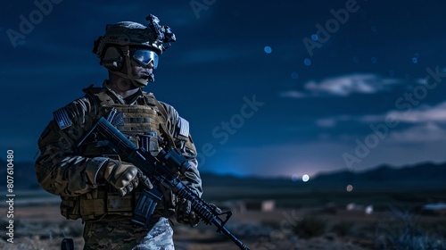 a soldier holding a gun