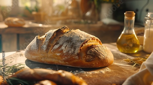 the aroma of freshly baked bread background