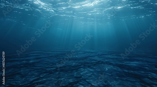 View of a vast body of water from below the surface