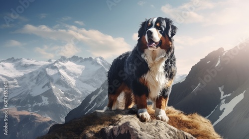 Proud Bernese Mountain Dog Portrait