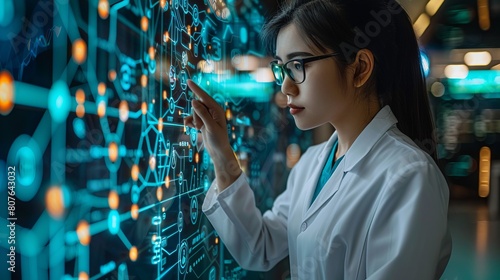 A concept of AI IT, IoT medicine, automation, computer health care on the web, as well as medical engineering. Medical engineering technology modernization grounded in artificial intelligence.