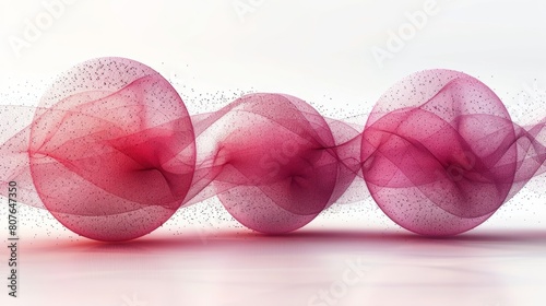 Abstract spheres made from points and lines on a white background. Graph of big data. Modern illustration.