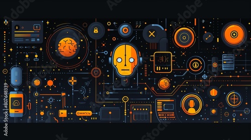 The artificial intelligence icon collection includes AI, decision, brain, maintenance, robot, bot, connection, virtual reality, assistant, machi, and more.