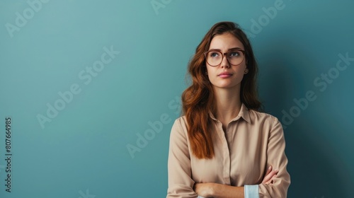 Woman looking enviously at someone else's success