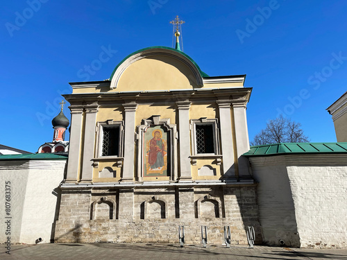 Moscow, Russia, March, 03, 2024. Moscow, Petrovka Street, building 28, building 4. Church of the Tolgskaya Icon of the Mother of God, built in 1744